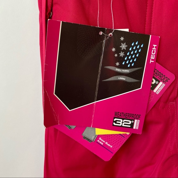 32 Degrees Girls Zip off Suspender Pink Pant 10/12 - Picture 5 of 10